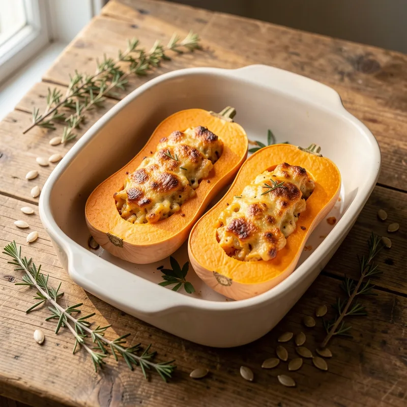 Butternut farci : réussir la coque et la farce